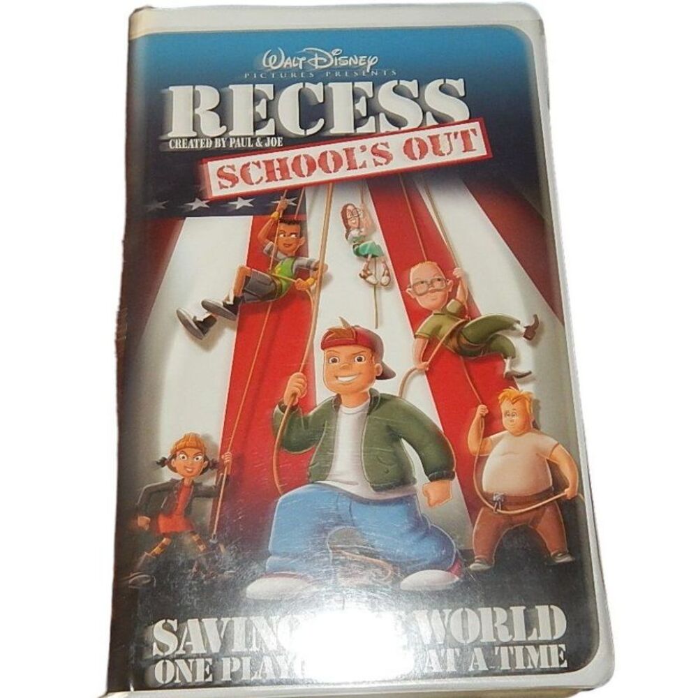 WALT DISNEY'S RECESS SCHOOL'S OUT vintage VHS in original plastic clamshell case